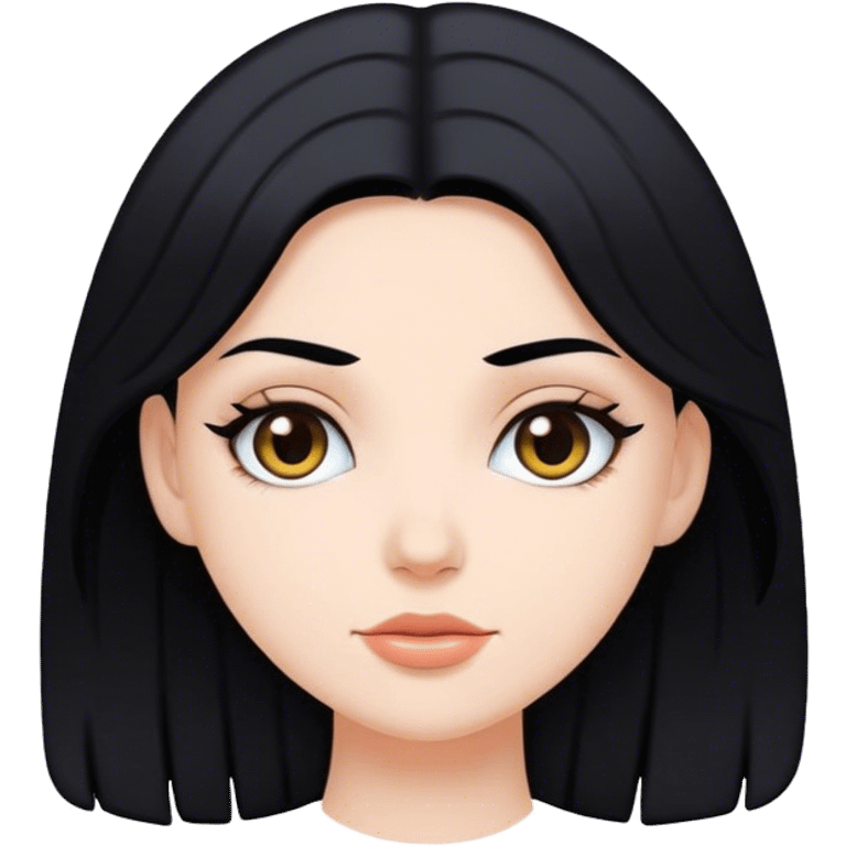 white girl with black hair emoji