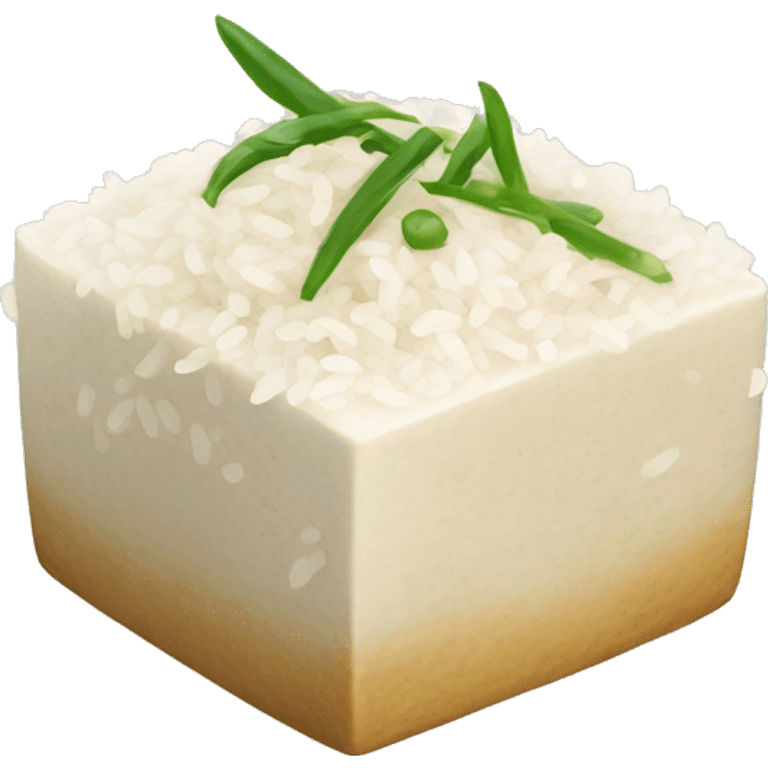 tofu with rice emoji