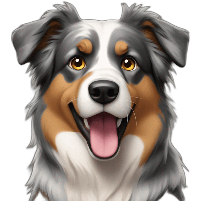 Angry Australian Shepherd. emoji