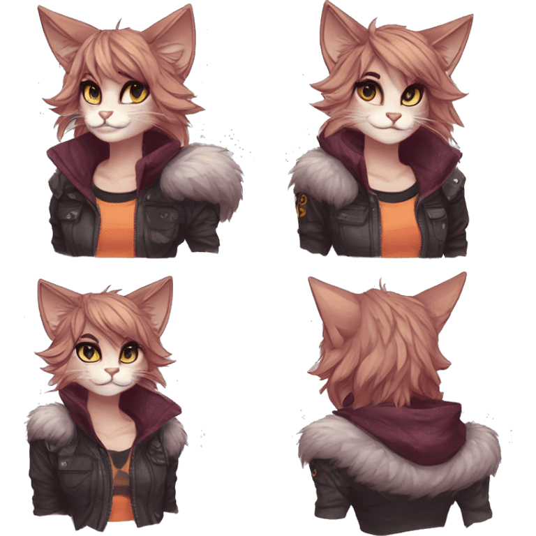 Edgy anthro tomboy cat furry by Falvie, LiLaiRa, griffsnuff, AngieWolf emoji