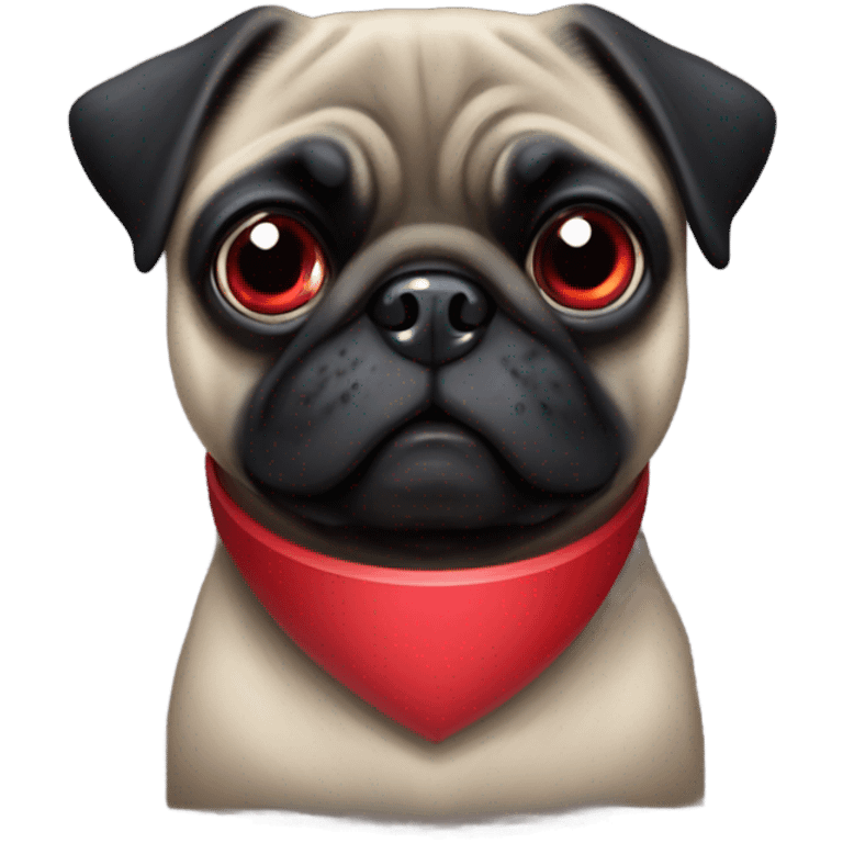 Valentine’s Day black pug emoji