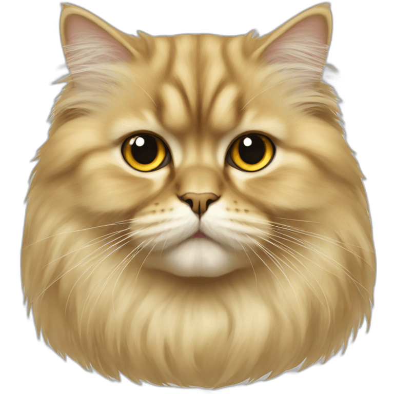 young gold long hair persian cat emoji