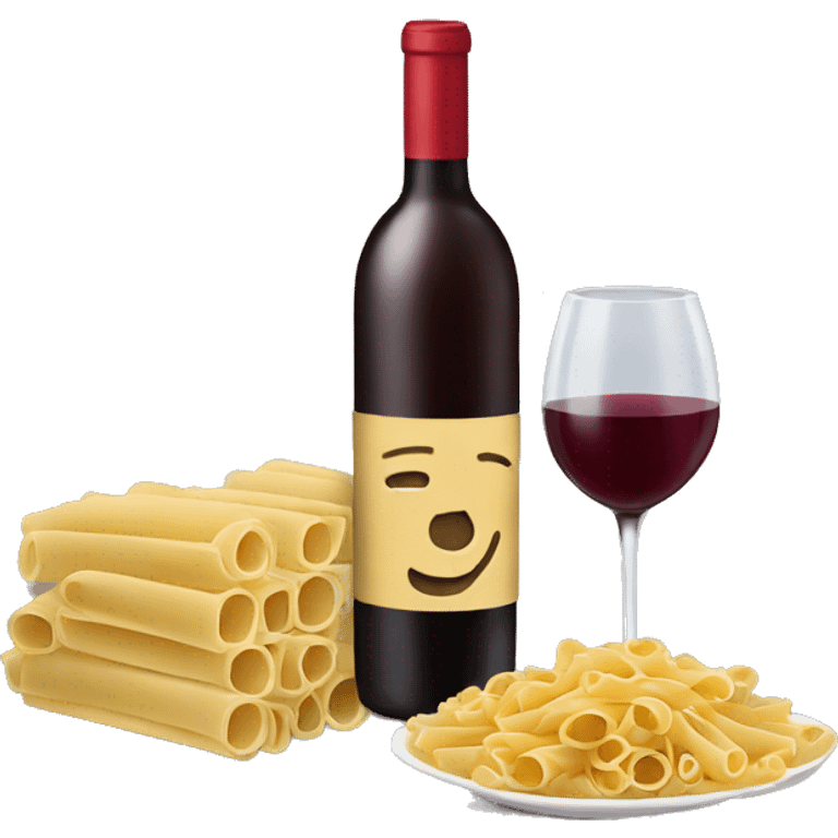 Wine and pasta emoji