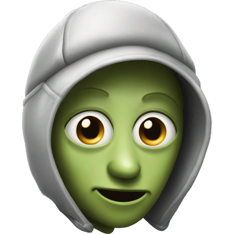 alien wearing cap emoji