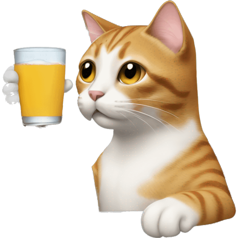 cat drinking while driving emoji