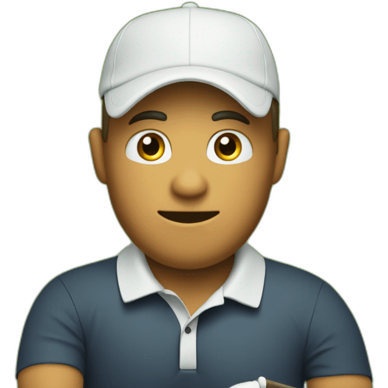 Golf player missing the ball emoji