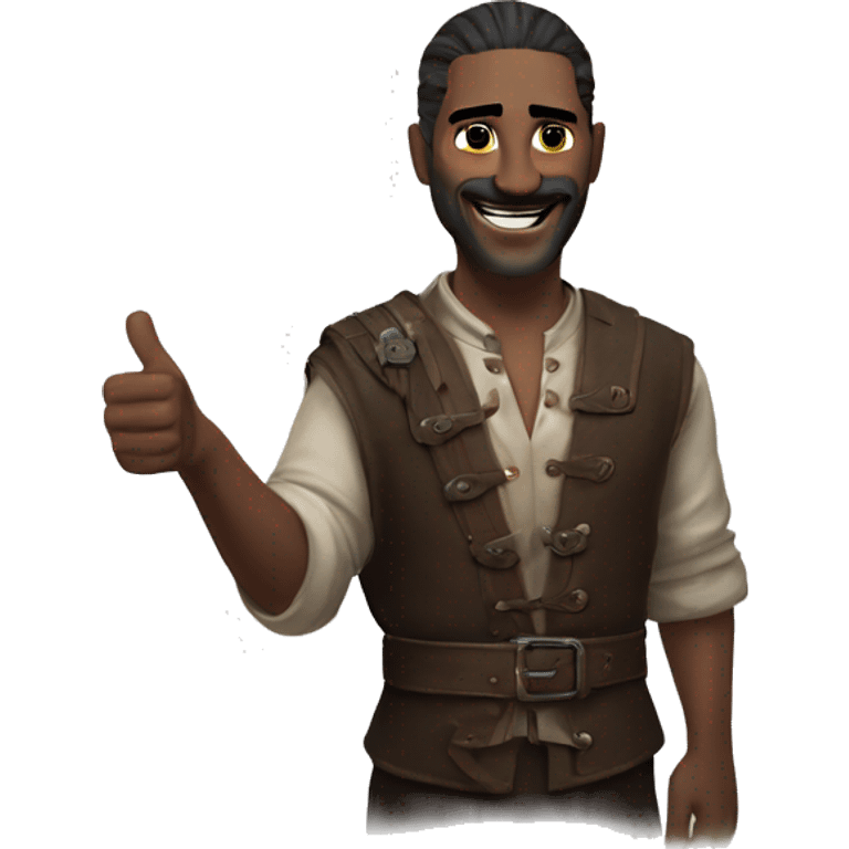 gerald from rivia person of the witcher give a thumbs up with hands emoji