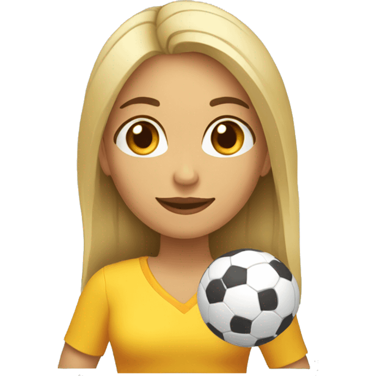 Mujer con pelota emoji