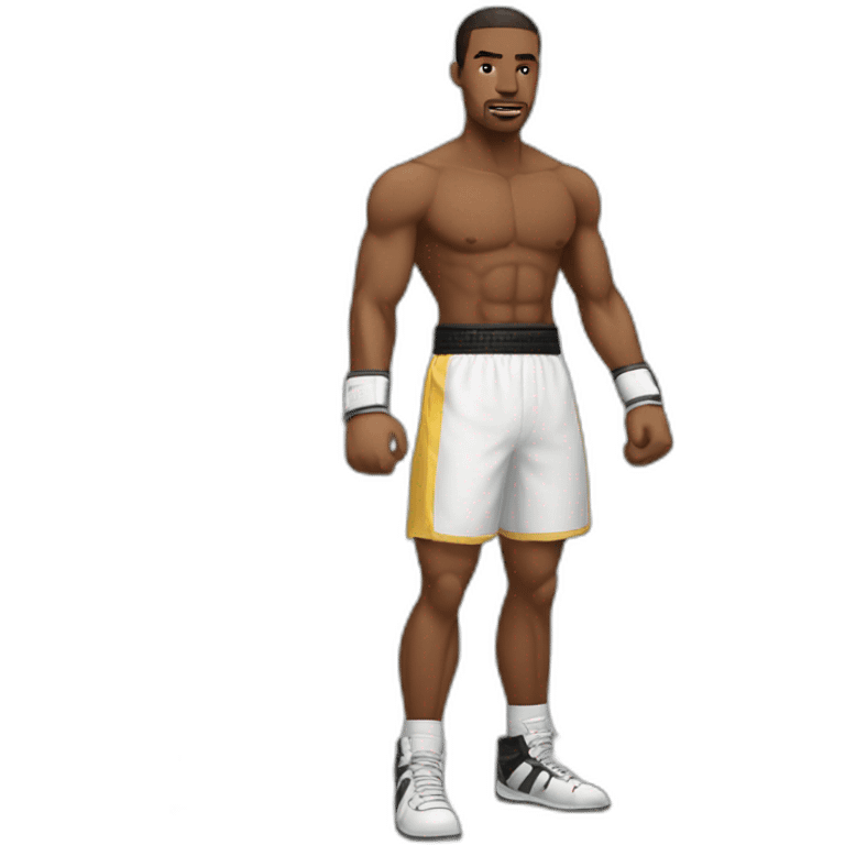 White man Boxer with tiger power  emoji