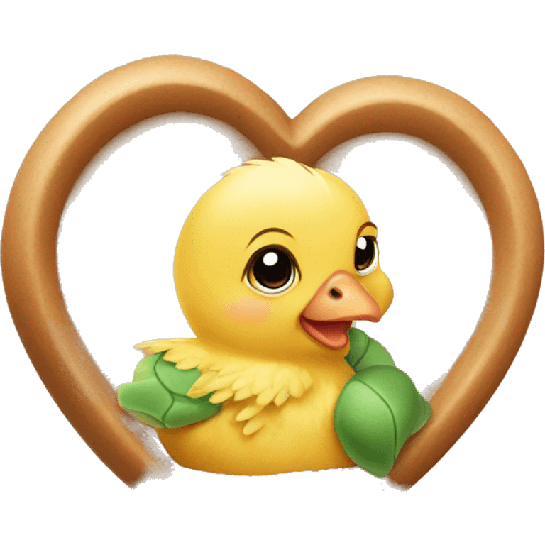 Baby chicken , turtle and teddy bear 🧸 inside heart emoji emoji