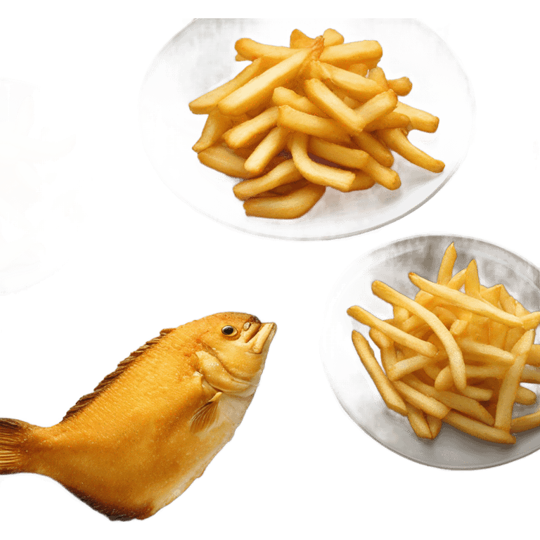 Fried fish and fries emoji