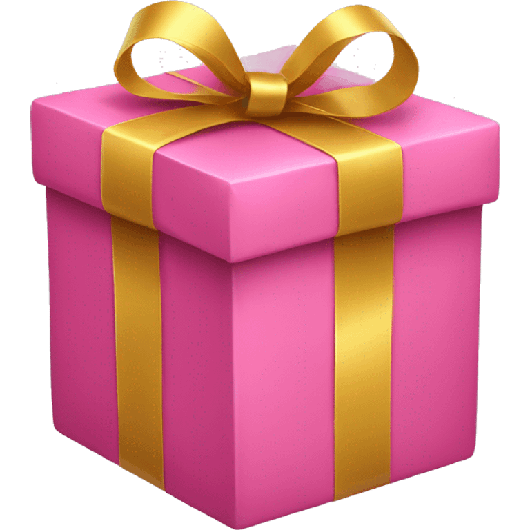 Open pink present with golden ribbon emoji