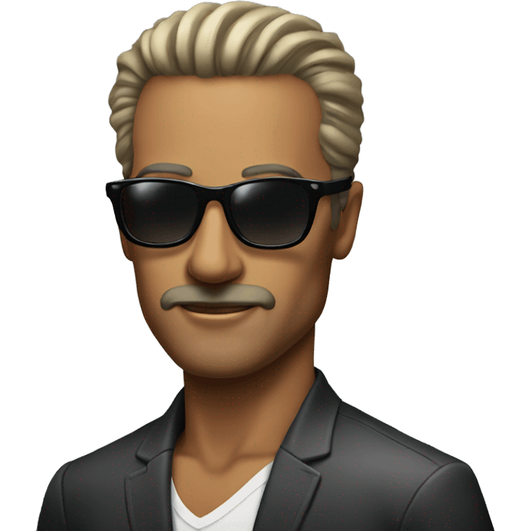 portrait of a stylish man with sunglasses emoji