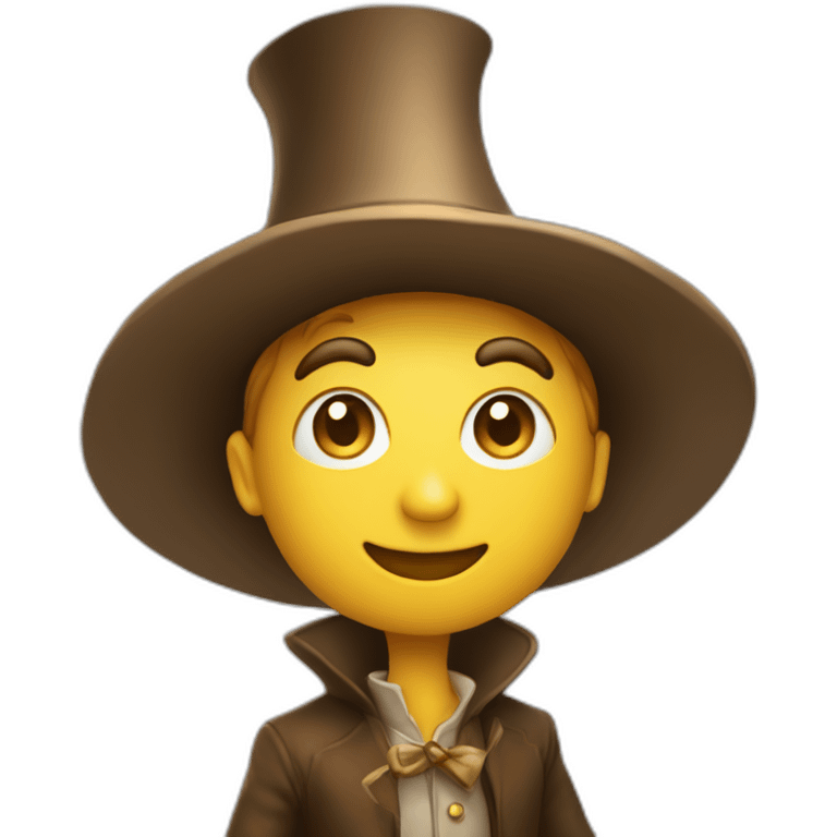 Chat portant un chapeau de magicien emoji