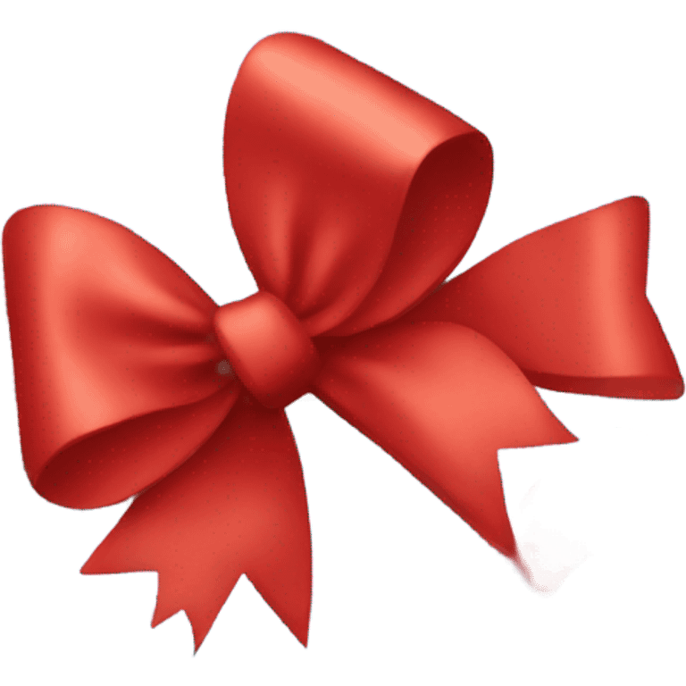 red confetti gift bow emoji