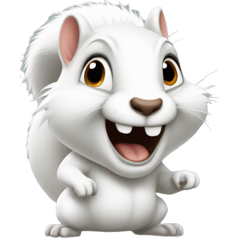 white squirrel crazy  emoji