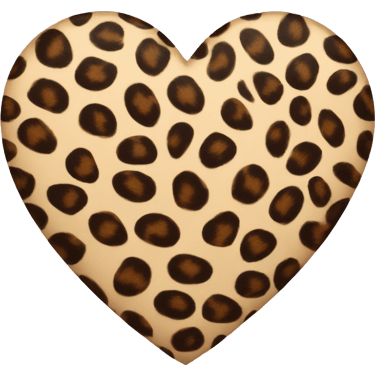 Leopard print heart emoji