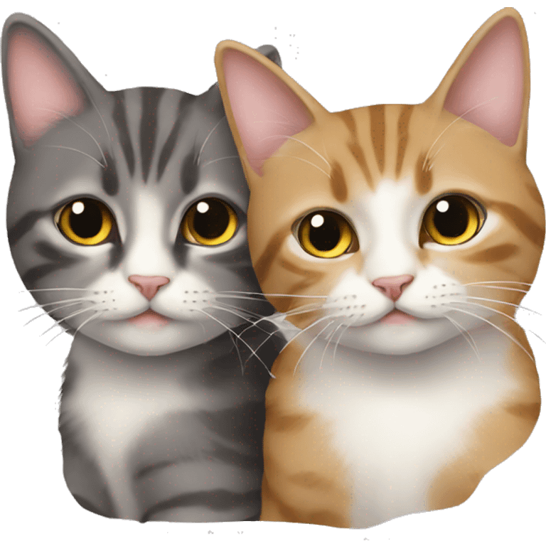 Deux chats qui se font un câlin  emoji