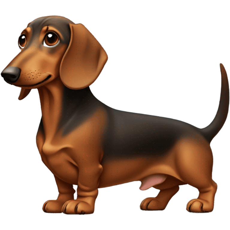 Brown dachshund emoji