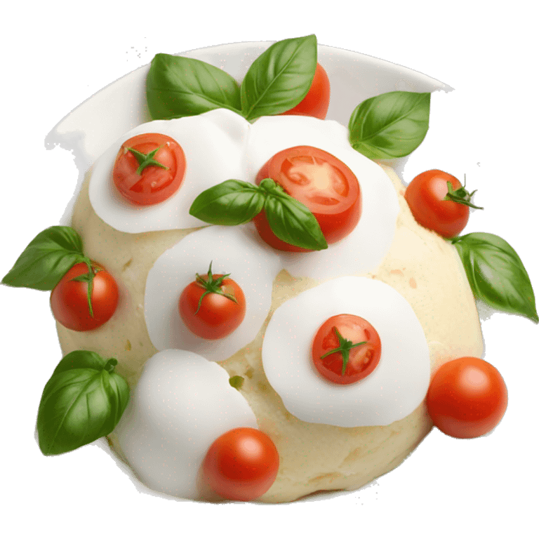 buratta with tomatoes  emoji