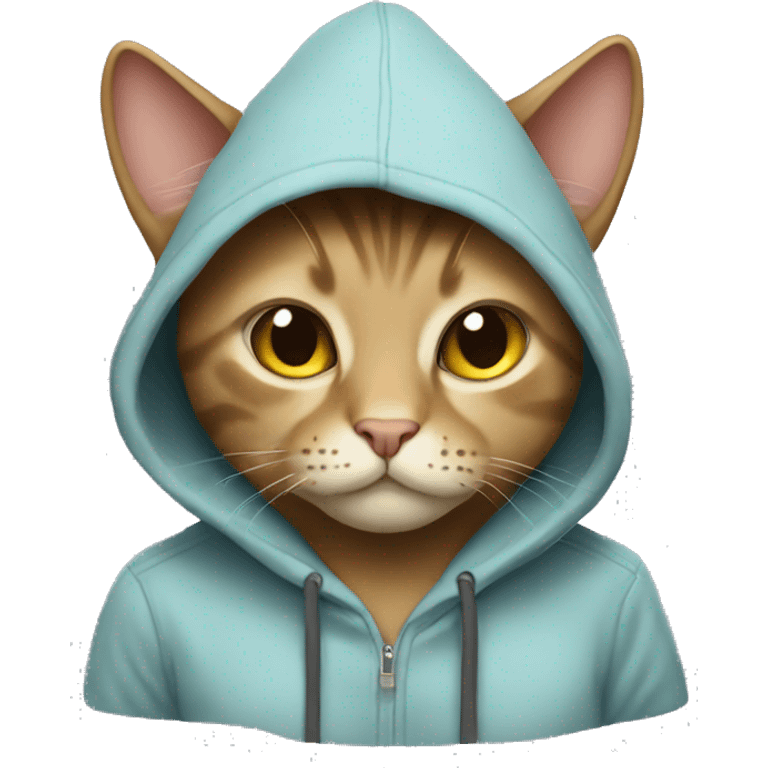 Cat in a hoodie emoji