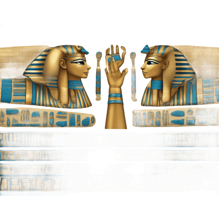 egypt sarcophagus coffie gold blue white black full body  emoji