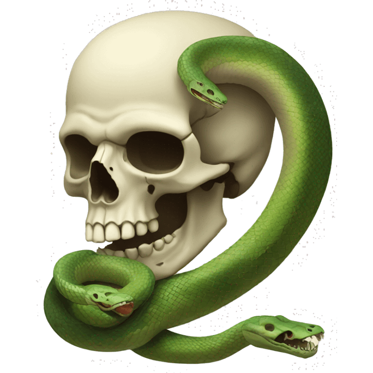 skull and snake emoji