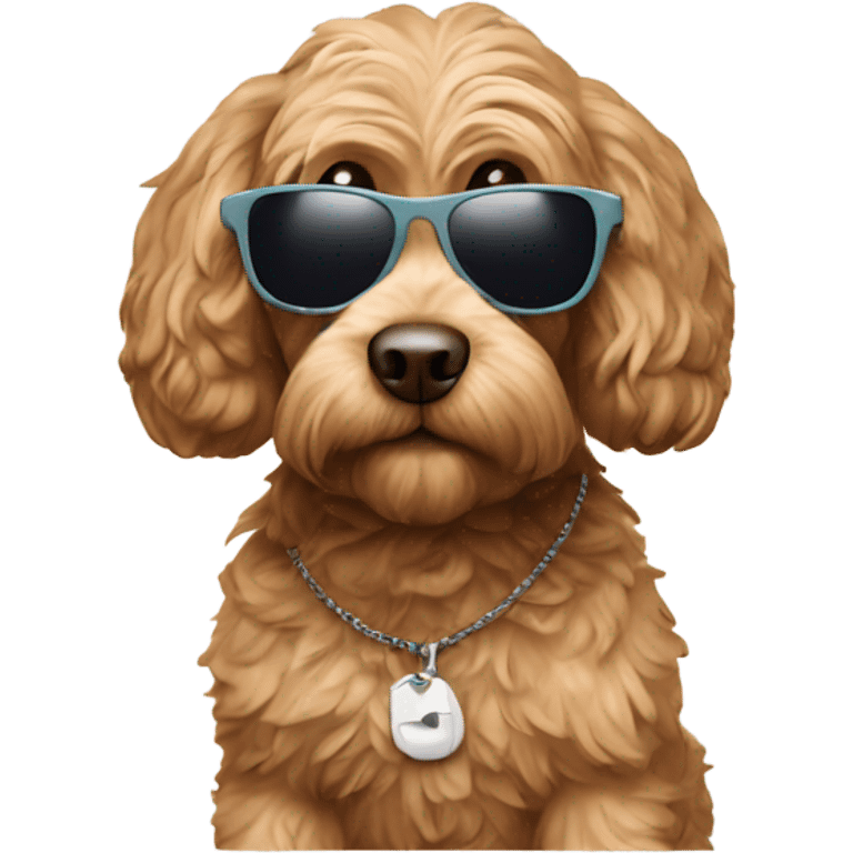 Cockapoo with sunglasses emoji