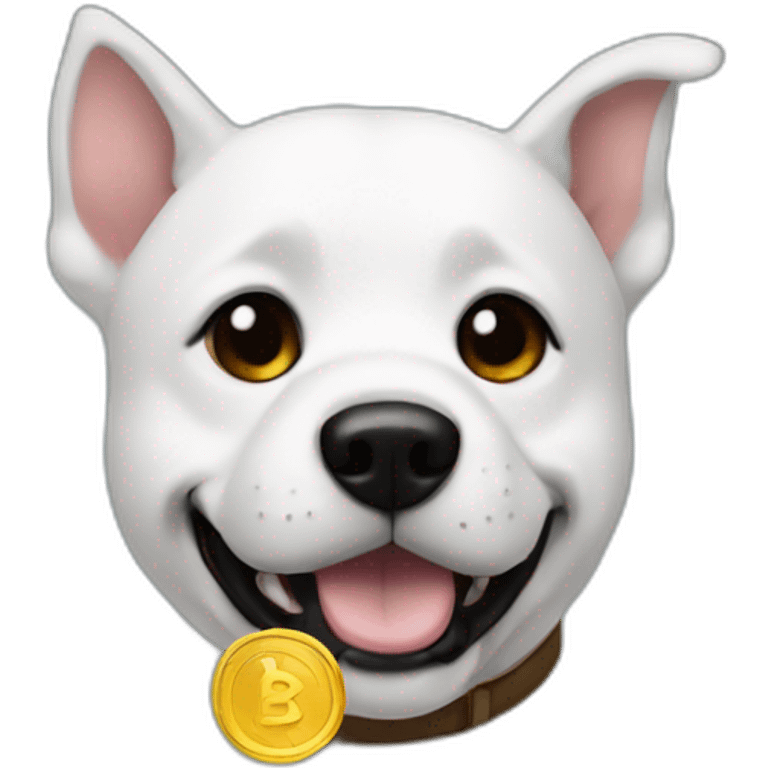 Bits dog as coin emoji