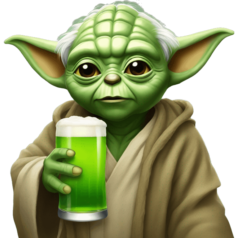 Yoda drink beer emoji