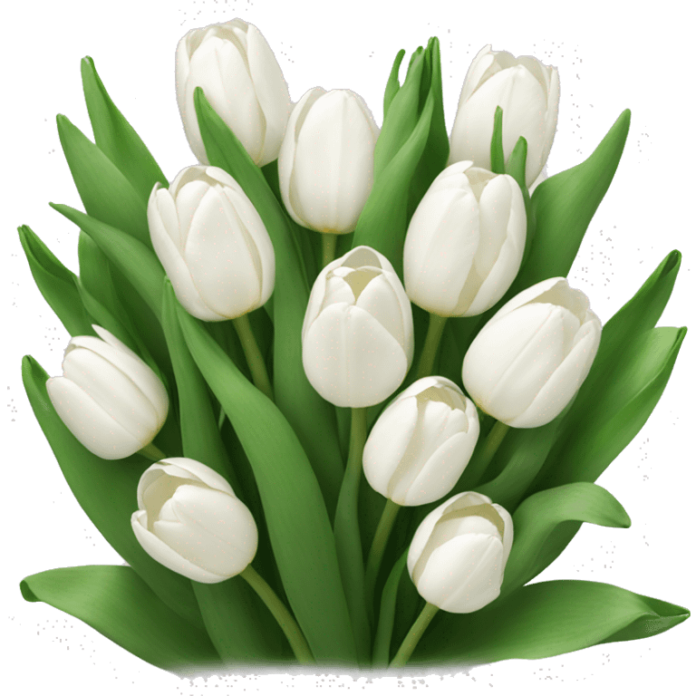 White tulips  emoji