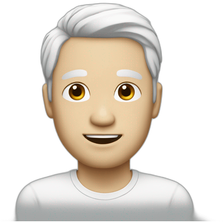 company man with white skin and black hair emoji