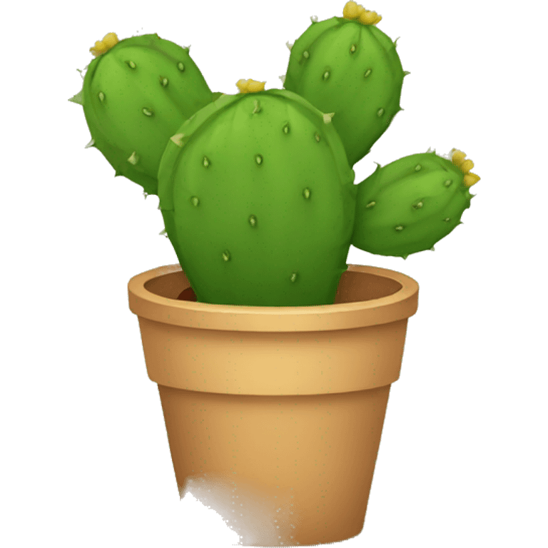 single flat Nopal without pot emoji