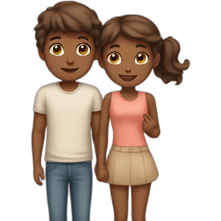 Boy and girl love  emoji