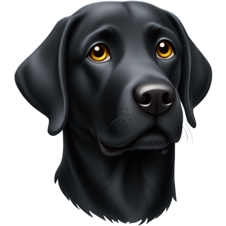 black lab black emoji