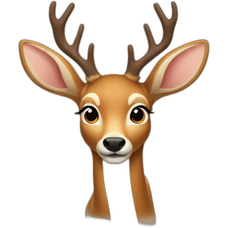 A deer with his hand up  emoji