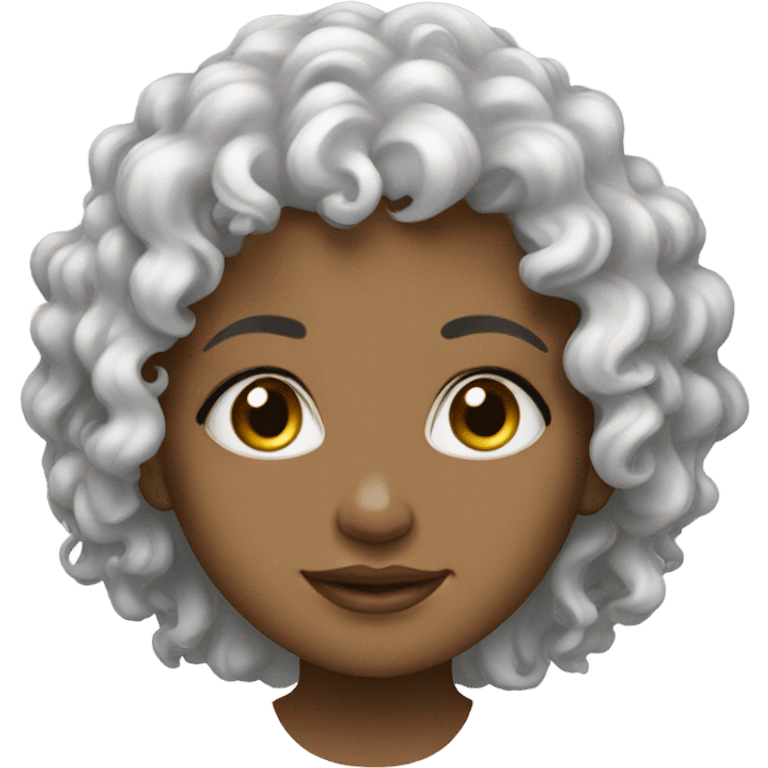 Curly girl white emoji