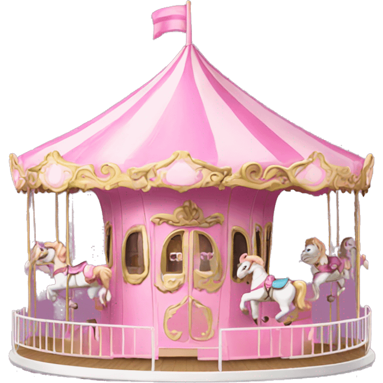 pink carousel house emoji