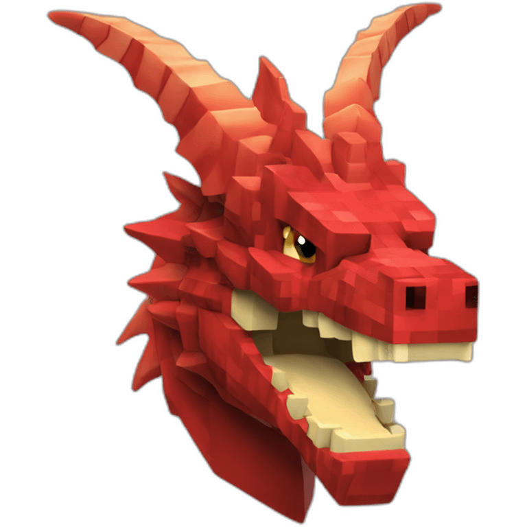 head cranial Red dragon Minecraft delegate emoji