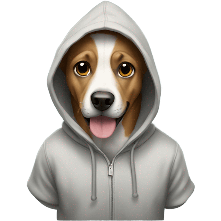 Dog wearing a hoodie  emoji