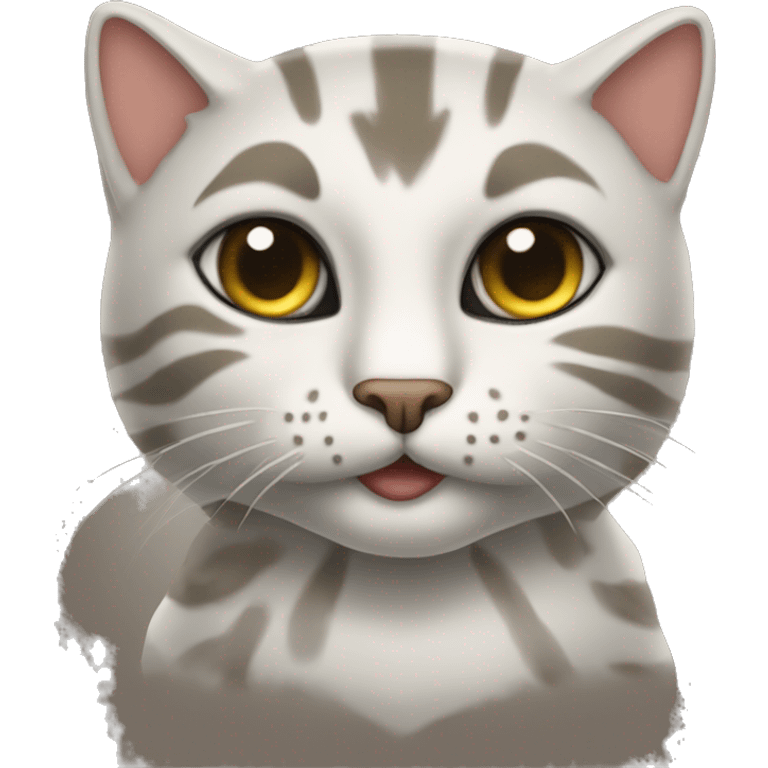 Gatto su un tiragraffi emoji