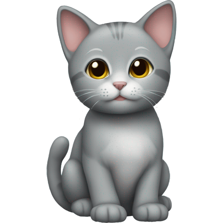 a small gray kitty on argentina flag  emoji