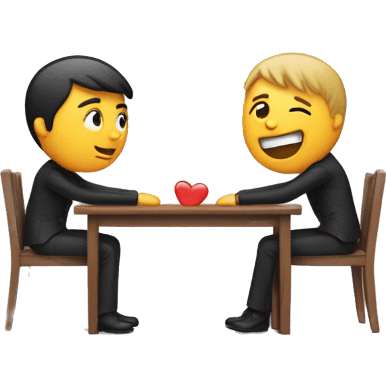 falling in love with a person for your desk neighbor, while living with another person emoji