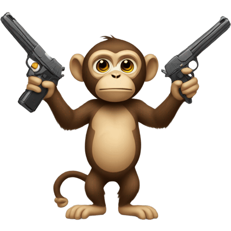 Monkey with pew pew emoji