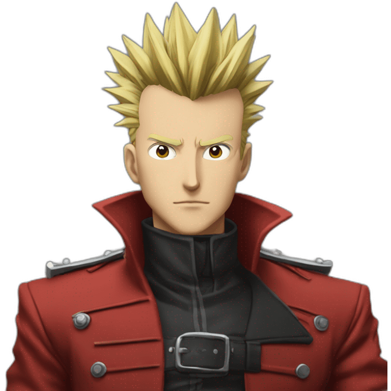 Vash the Stampede (TriGun ‘98) (Portrait, front facing, Apple iOS 17 style) emoji