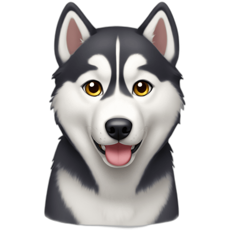 Cute little Siberian Husky emoji