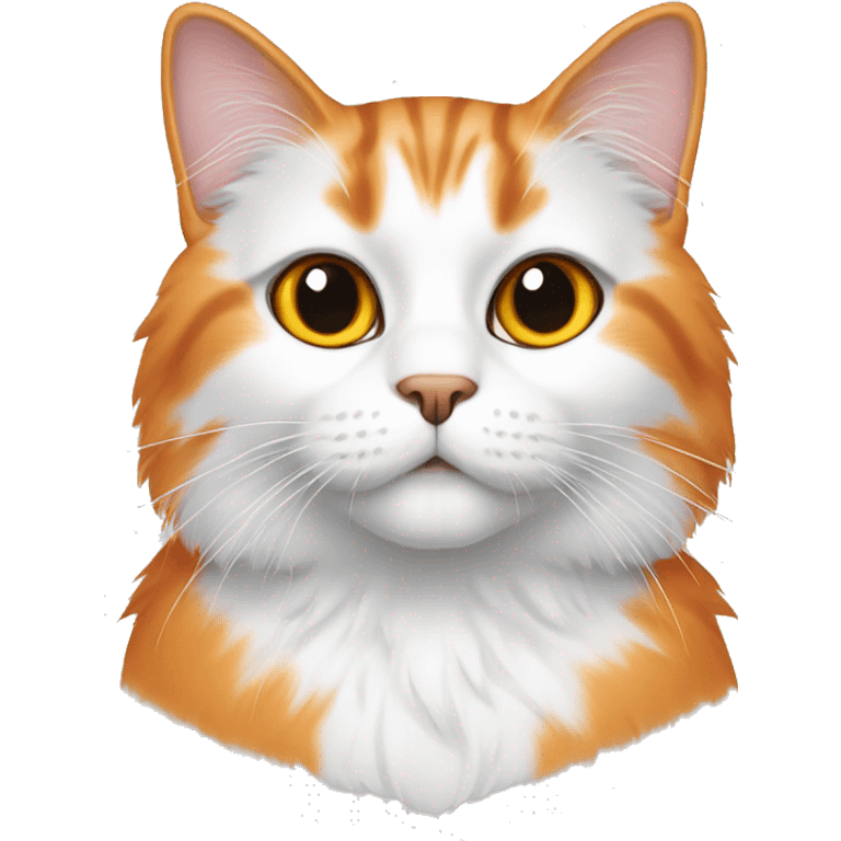 Persa Cat white and orange emoji