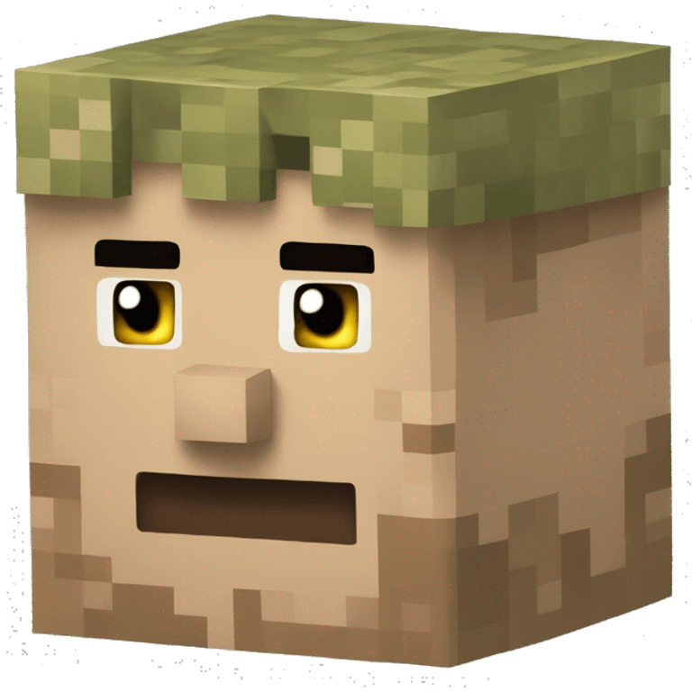 Bloc de terre mincraft 2d emoji