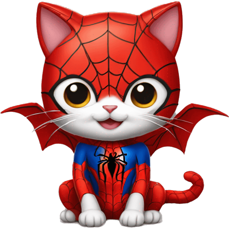 cute cat dressed as spiderman  emoji