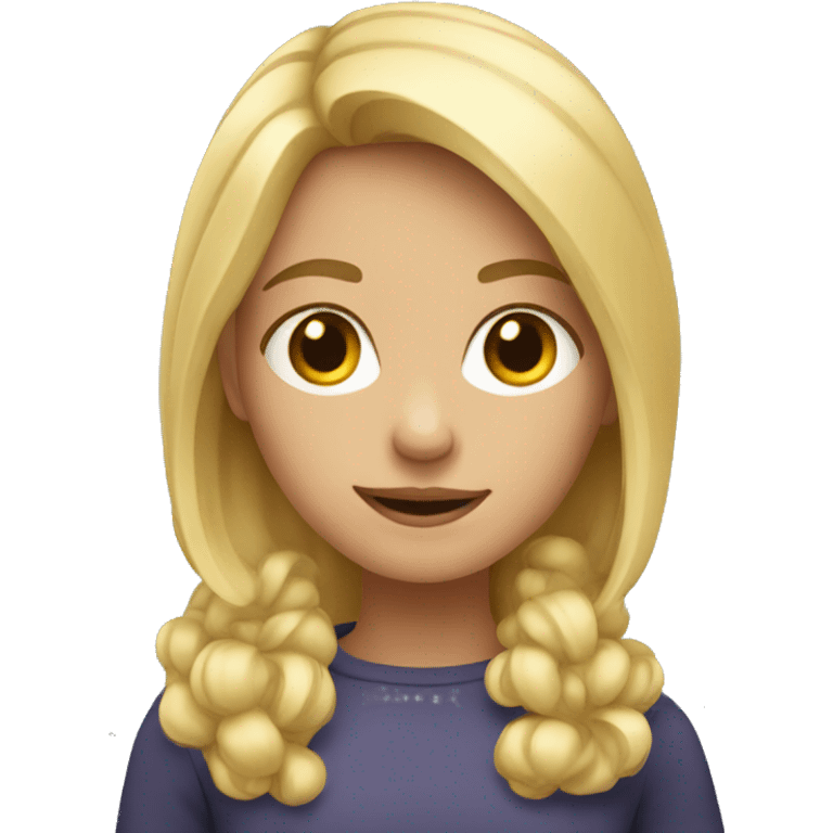 a young blonde girl  emoji